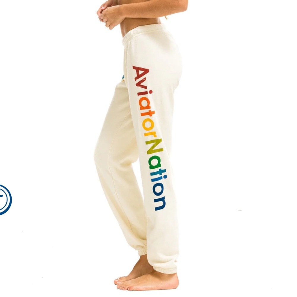 Aviator Nation cream sweatpants